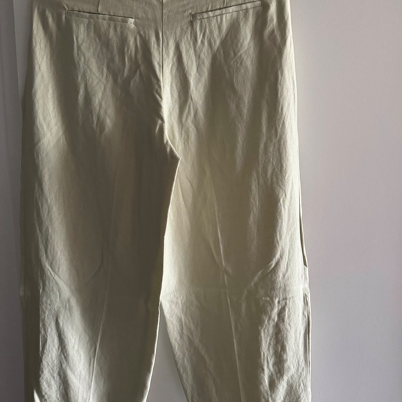 Aritzia sage green wide leg linen Pants - Picture 2 of 7